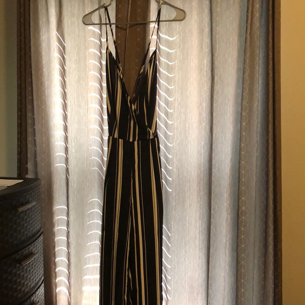 Romper with criss cross tie back